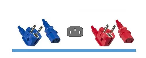 Power cable CEE 7/7 to C13 colored